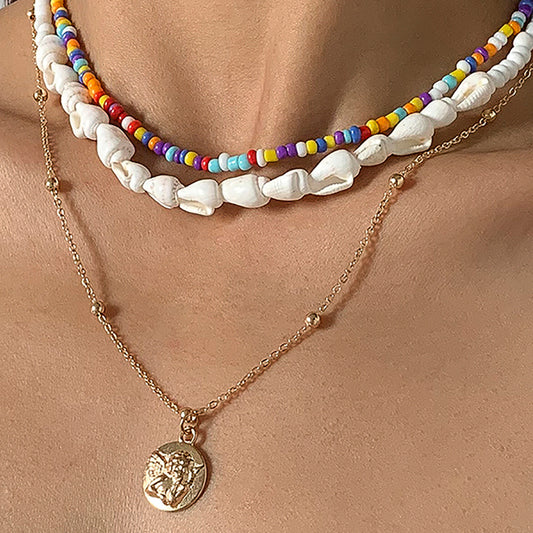 Multiple metal necklace sets