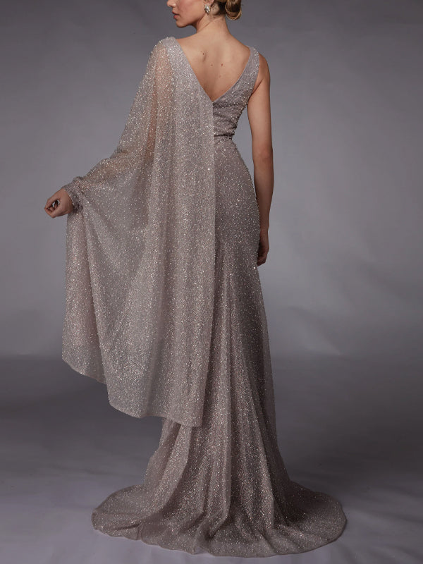 Round Neck Solid Color Maxi Dress