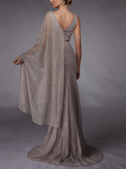 Round Neck Solid Color Maxi Dress