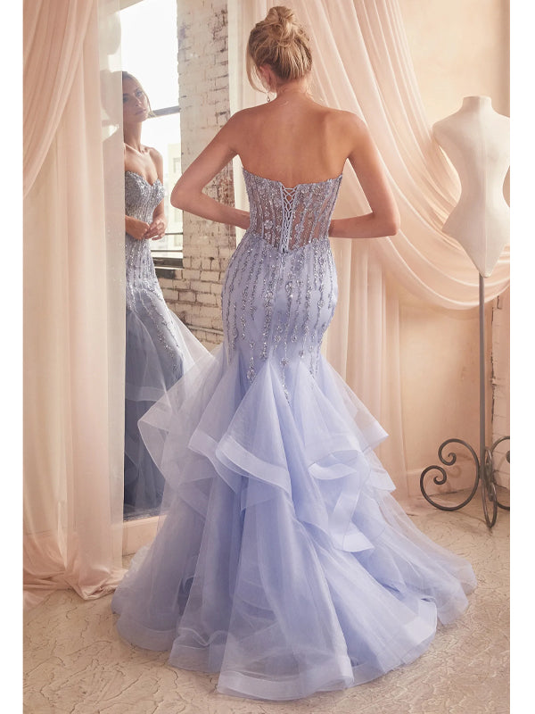 Strap Top Sequined Mesh Maxi Dress