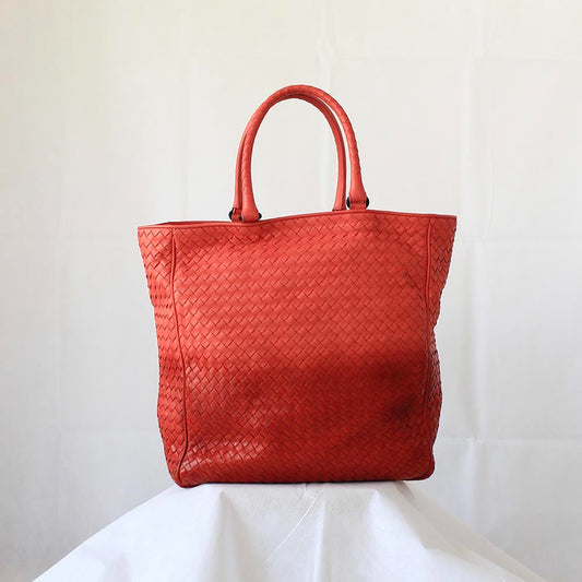 Bottega Veneta Red/Orange Ombre Tote Bag