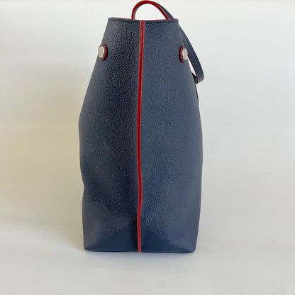 Louis Vuitton navy leather Lockme Go Tote bag