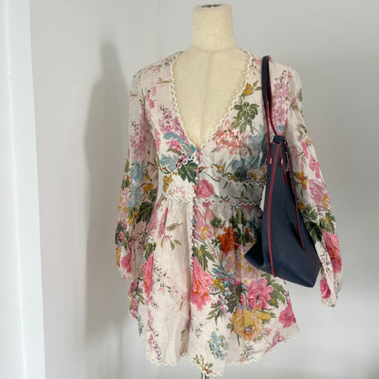 Louis Vuitton navy leather Lockme Go Tote bag