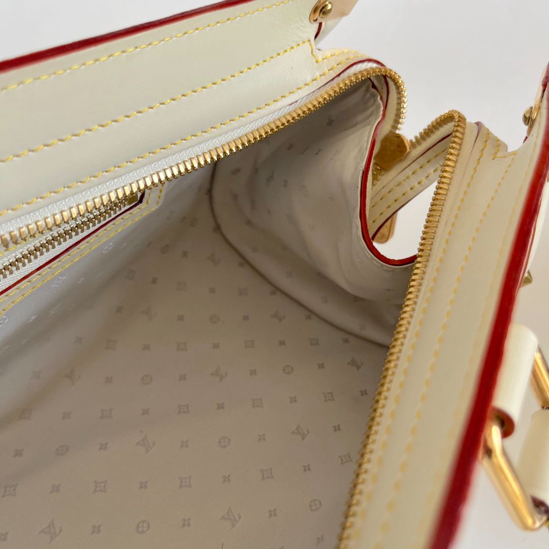 Louis Vuitton Epanoui PM cream leather tote bag