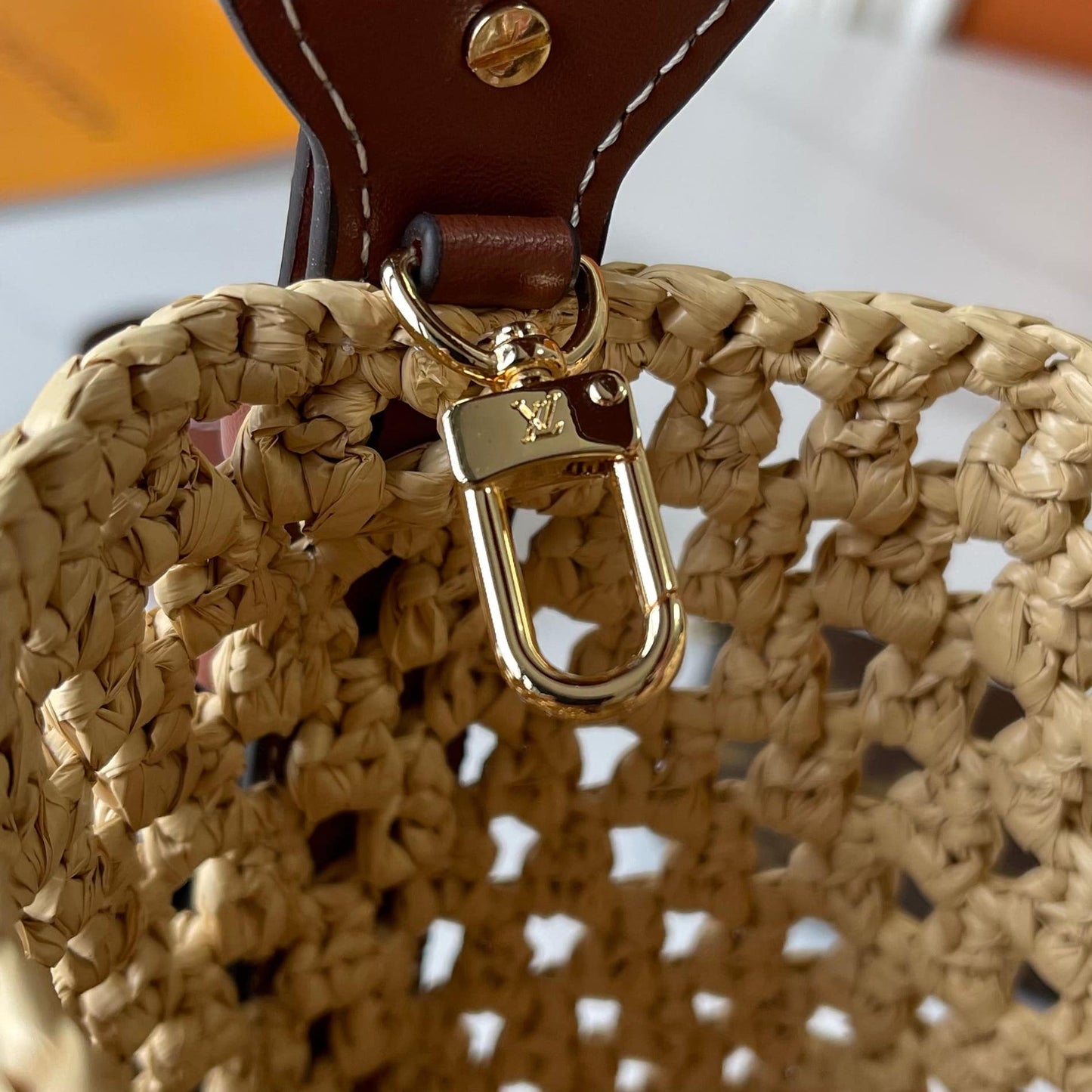 LOUIS VUITTON ALL IN BB RAFFIA BROWN 18CM M14217