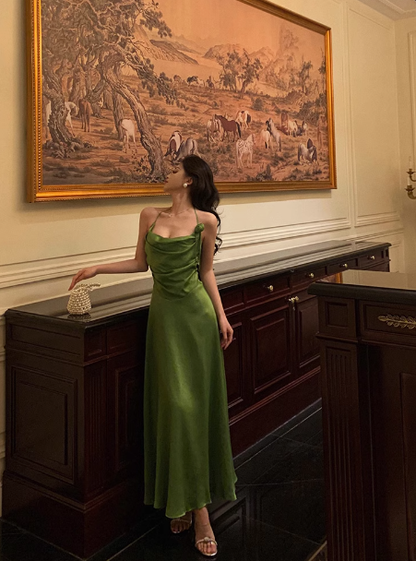 Sexy A line Spaghetti Straps Green 21st Birthday Dress Holiday Party Birthday Outfits For Women DP0211