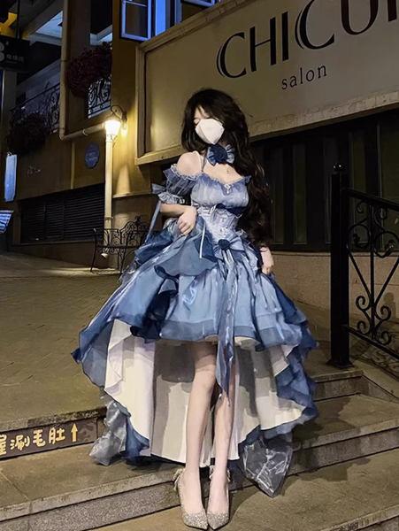 Sexy Ball Gown Off The Shoulder Half Sleeves 21st Birthday Dress Lolita Dress Birthday Outfits DP0213