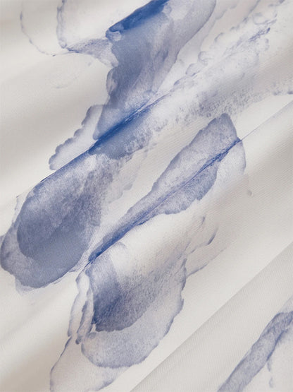 Off-shoulder Print Maxi Dress