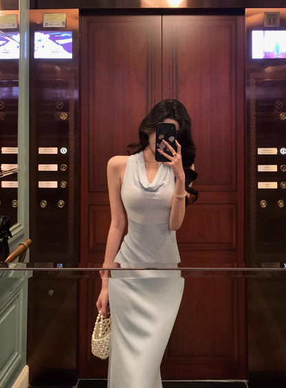 Vintage Mermaid Light Blue Chiffon 18th Birthday Dress Party Gown Birthday Outfits For Women DP0197