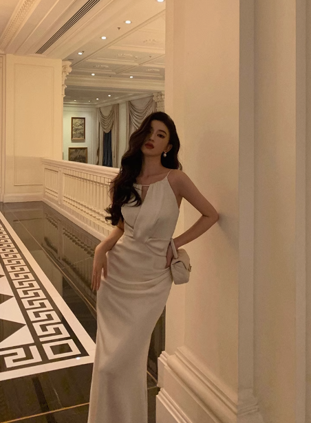 Vintage Mermaid Halter White Sleeveless 18th Birthday Dress Party Gown Birthday Outfits For Women DP0203