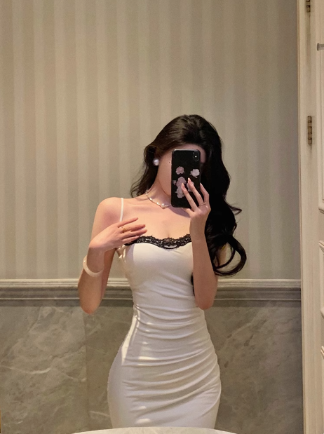 Sexy Mermaid Spaghetti Straps White Floral 21st Birthday Dress Holiday Party Birthday Outfits For Women DP0181