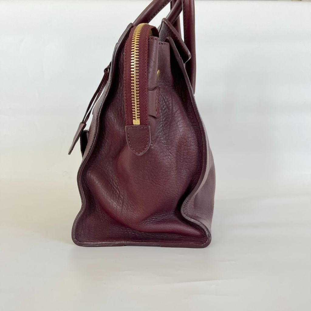 Celine burgundy leather Envelope Luggage Bag