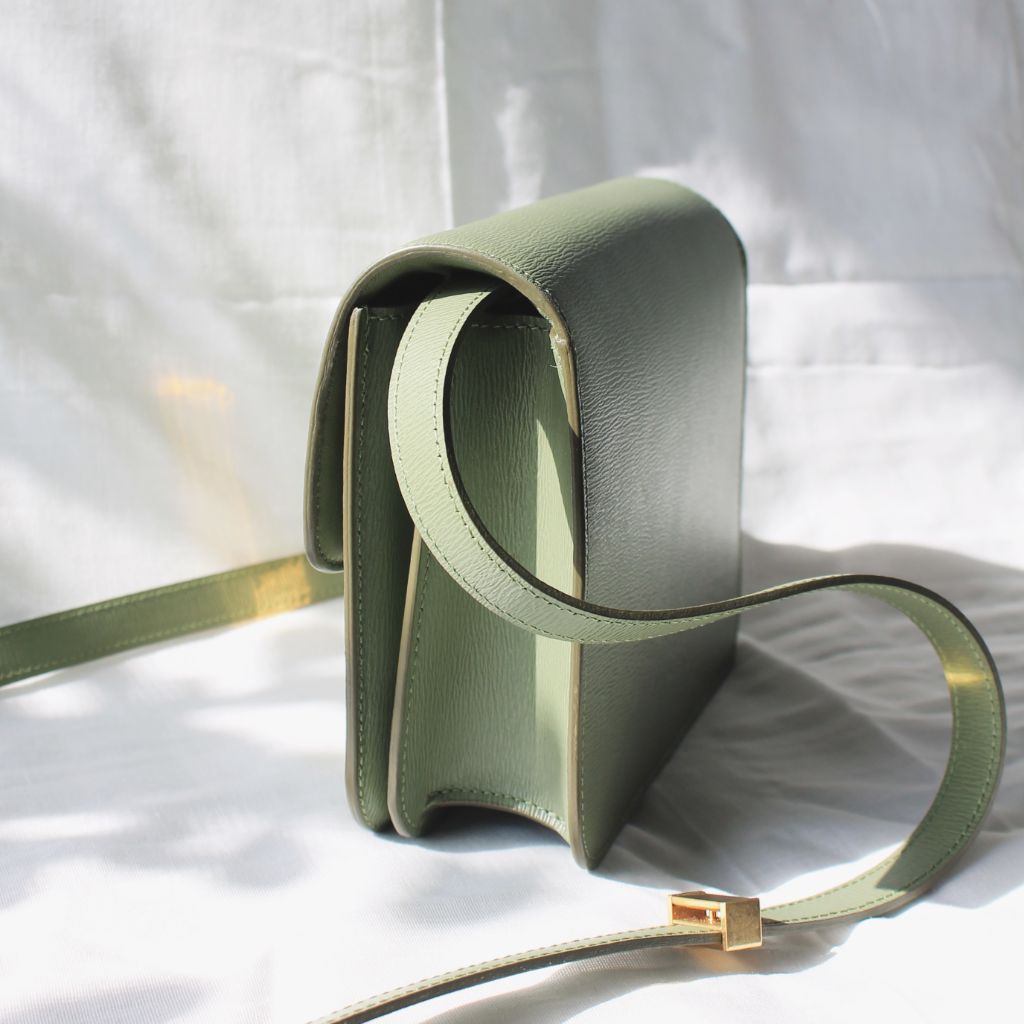 Celine Green Leather Teen Box Bag