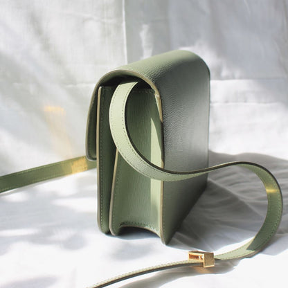 Celine Green Leather Teen Box Bag