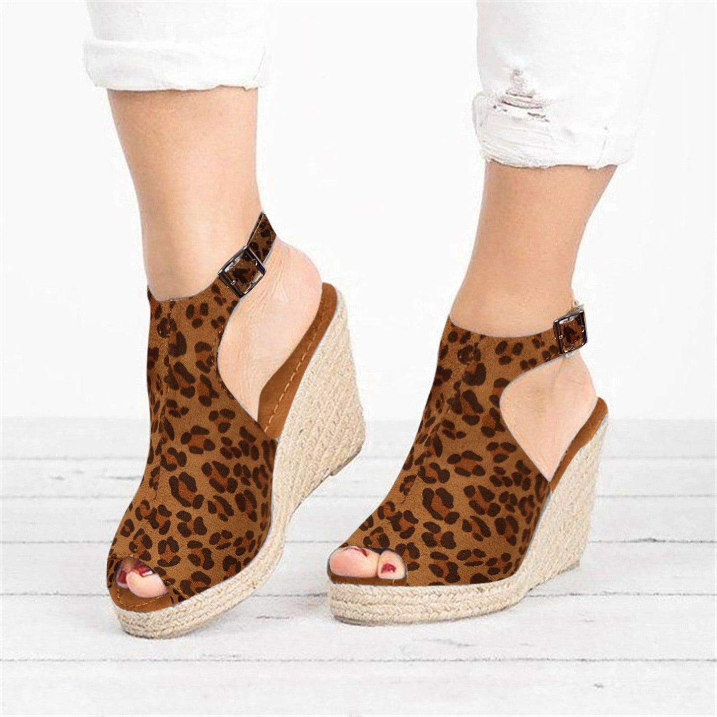 Platform Wedge Fish Mouth Sandals
