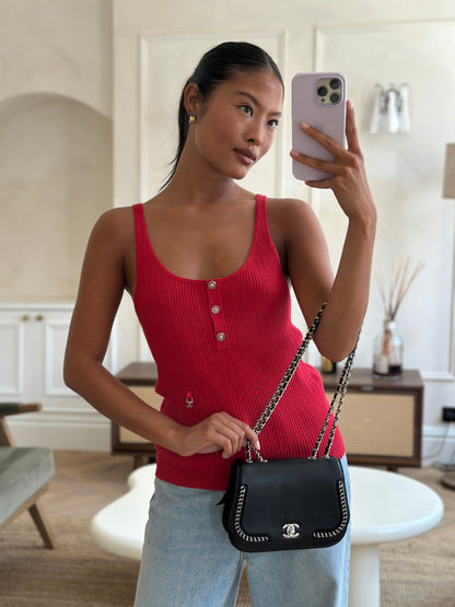 Chanel Braided Chic Flap Bag in Black Lambskin Leather with Silver Hardware