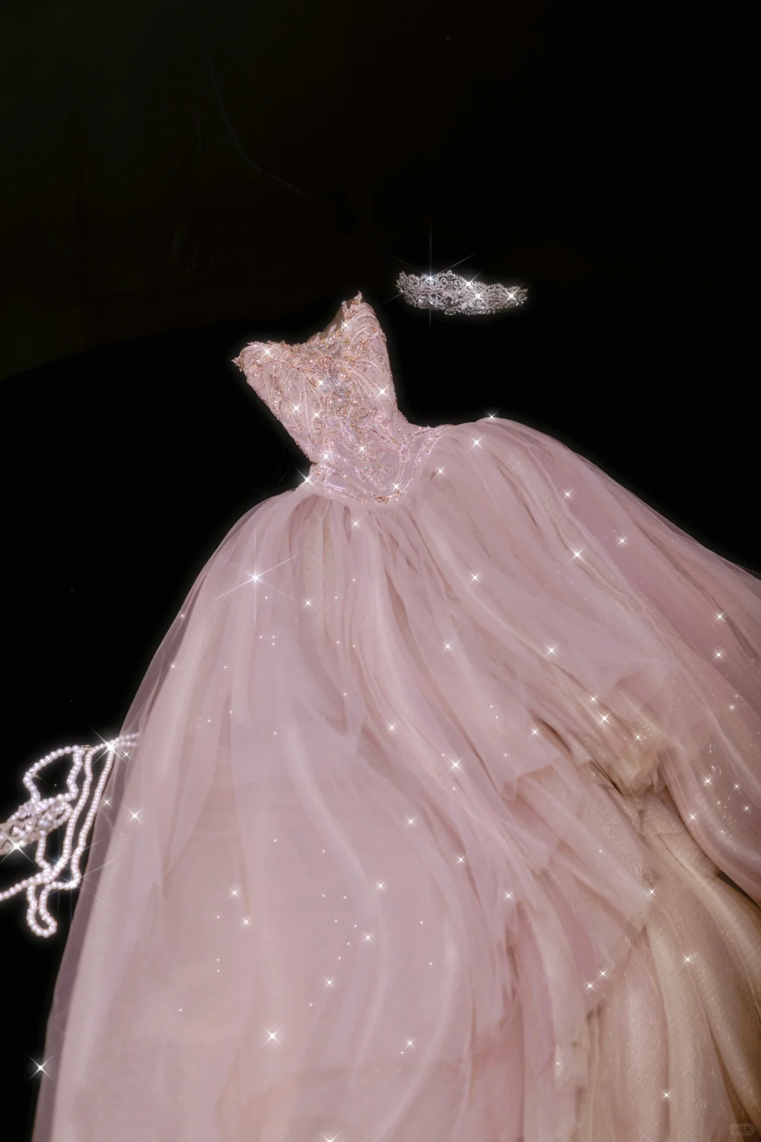 Pink A Line Sweetheart Neck Appliques Tulle Prom Dress Party Dress SH3397