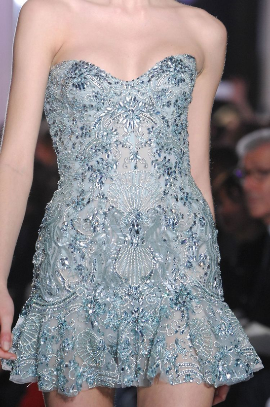 Gorgeous Blue Sweetheart Neck Tulle Beaded Short 18th Birthday Outfits Formal Graduation Homecoming Dress S940