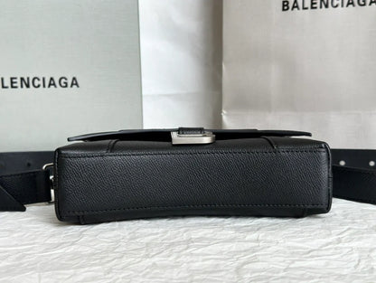 Balenciaga Downtown Crossbody Black Bag - 20x5x13cm