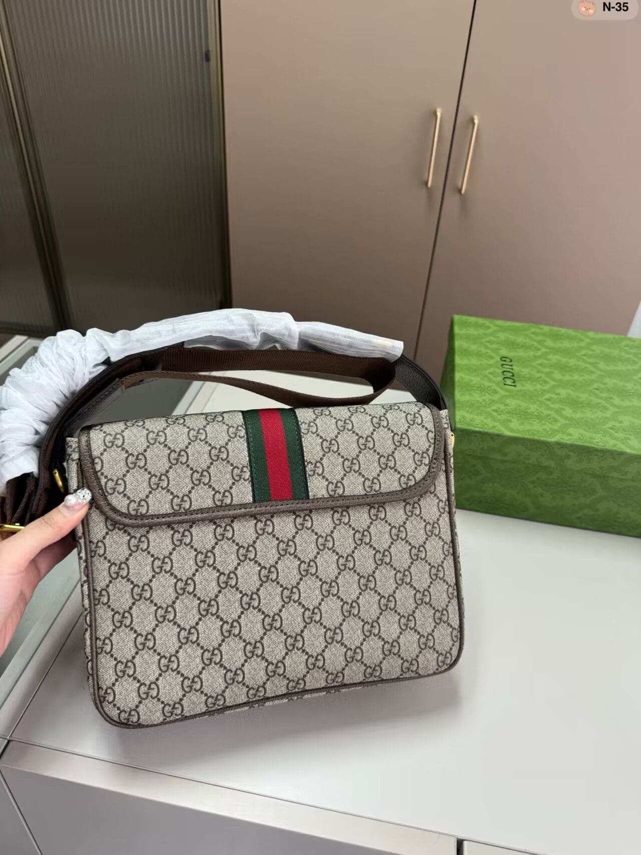 GUCCI OPHIDIA MEDIUM MESSENGER BAG