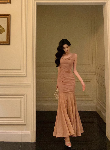 Vintage Mermaid Sleeveless 18th Birthday Dress Party Gown Birthday Outfits For Women DP0199