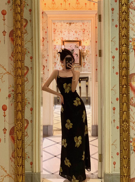 Vintage A line Spaghetti Straps Black 18th Birthday Dress Long Party Gown Birthday Outfits For Women DP0195