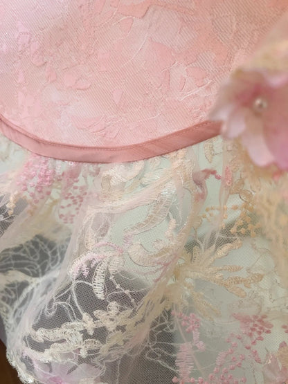 Pink Lace Vintage Flowy long/Short Homecoming Dress Chiffon Ball Gown Birthday Party Dress gh4406