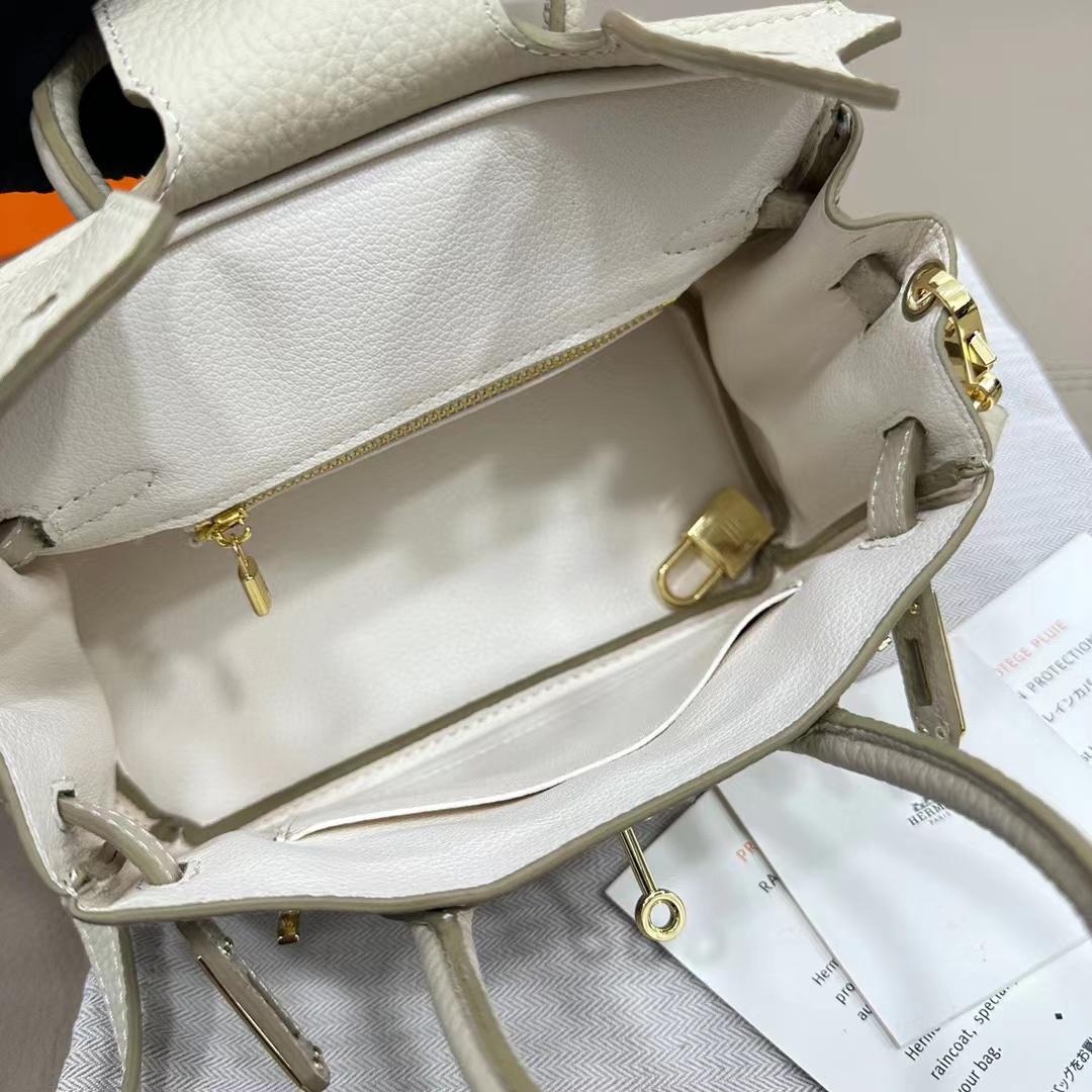 H BIRKIN 25 TOGO WHITE GOLD HARDWARE