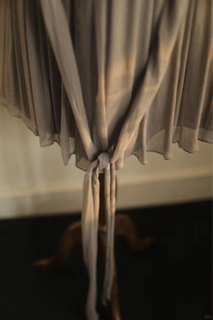 Gray Lace Vintage Homecoming Dress Short Chiffon Face Ball Gown gh4497