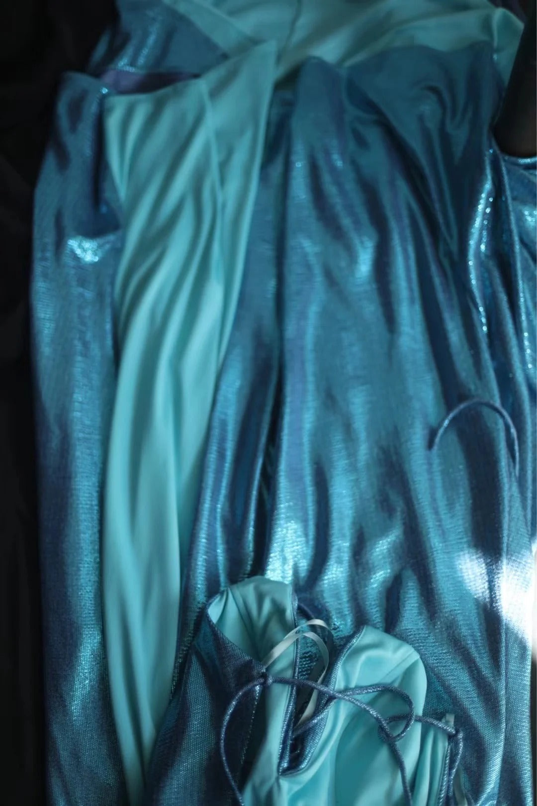 Blue Elegant Satin Long Mermaid Slim Fit Floor Length Ball Gown Evening Gown Prom Dress gh4201