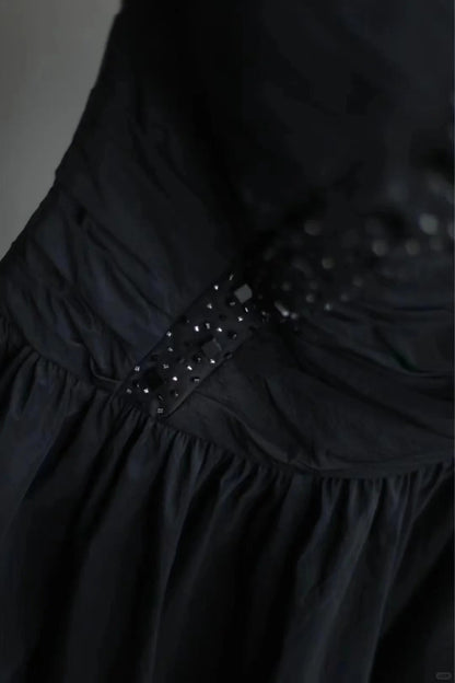 Black Vintage Cute Elegant Exquisite Sweetheart Neckline Pleated Short Princess Taffeta Homecoming Dress Prom Dress Evening Dress Party Dress gh4167