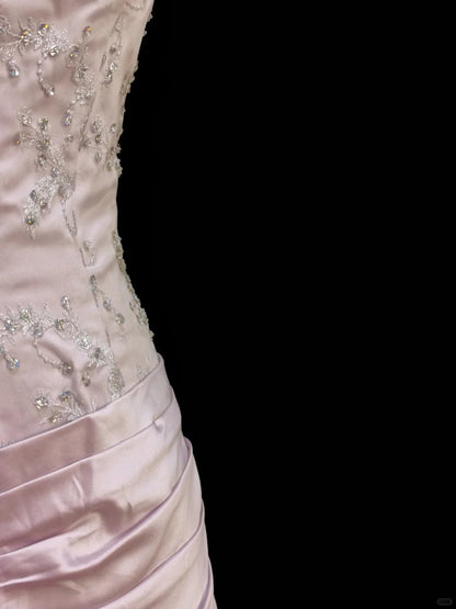 Pink sweet bow decoration long floor-length ball gown evening dress adult ceremony birthday dress gh4100