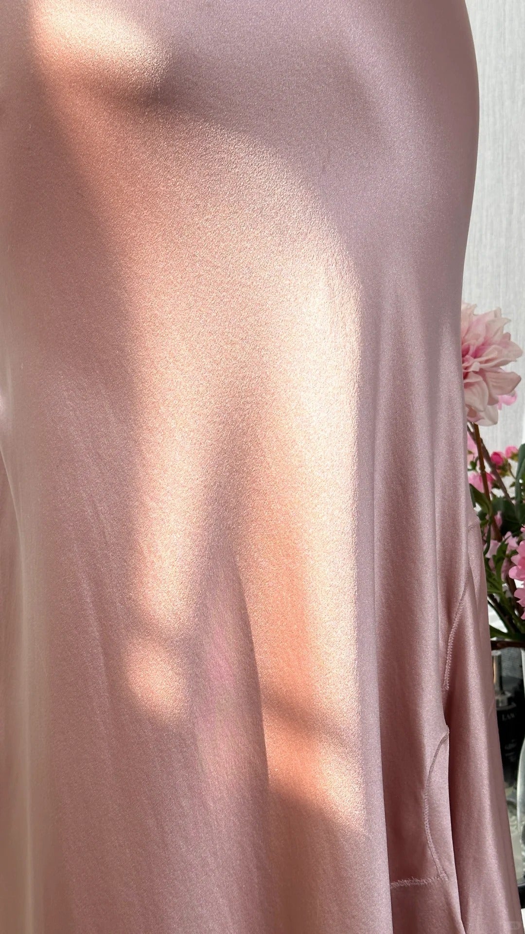 Pink Sexy Elegant Romantic Satin Long Ball Gown Evening Dress gh4401