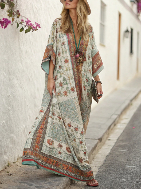 Elegant Holiday Prints Vacation Dress