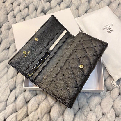 CHANEL 24C BLACK CAVIAR CHAIN WITH CHARMS WOC