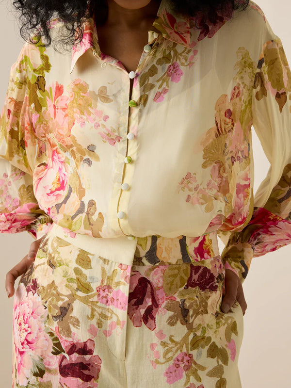 Lightweight Floral Shirt Women's Suit