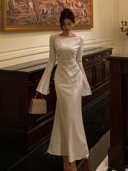 loveedsTM-French Vintage Flare Sleeve Mermaid Dress
