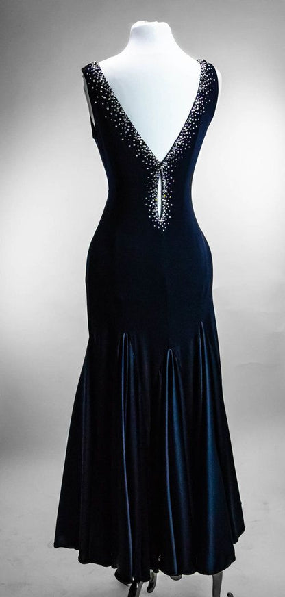 Blue Beaded Elegant Fashion Long Chiffon Ball Gown Evening Gown gh4224