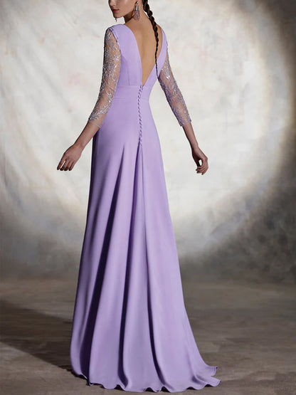 V-Neck Solid Color Jumpsuit