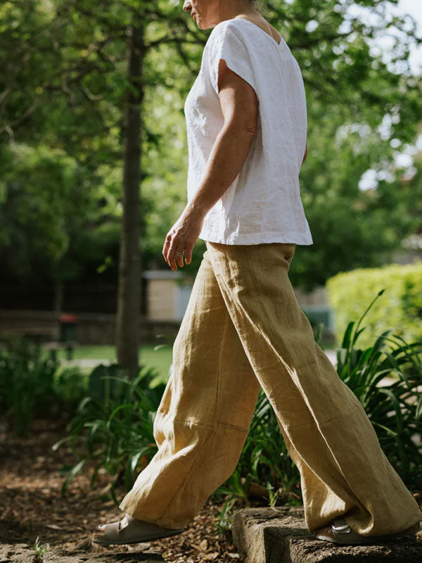 Loose Wide Leg Elastic Waist Women's Pants