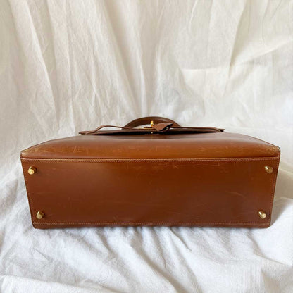 Hermes Brique Box Calf Leather Gold Hardware Kelly Sellier 35 Bag