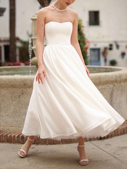Elegant And Simple Tube Top Dress For Women