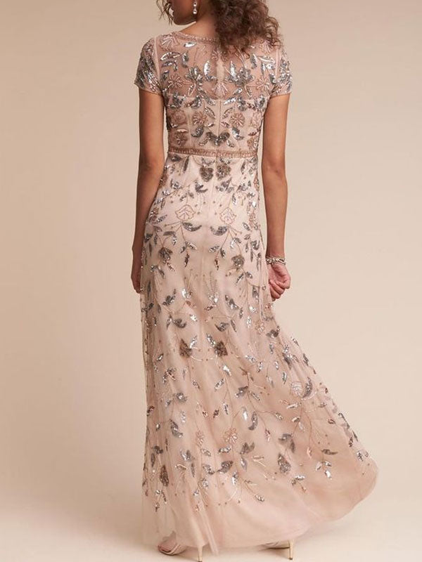 Delicate Sequin Beaded Women's Dress