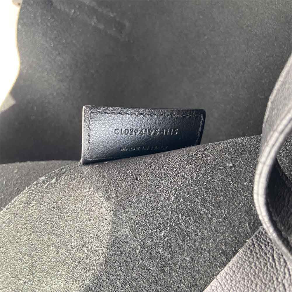 Saint Laurent Black Leather Shopper Tote