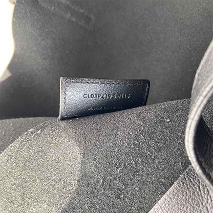 Saint Laurent Black Leather Shopper Tote