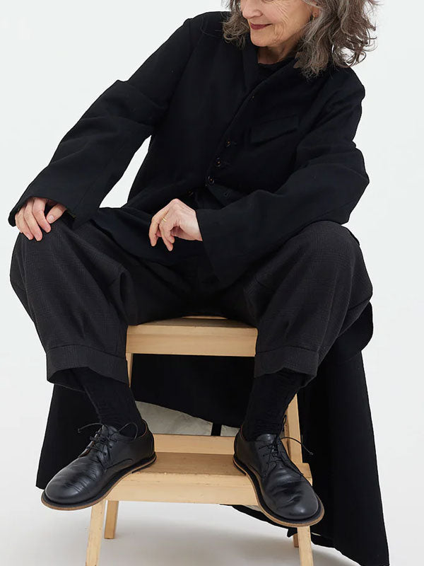 Loose Pleated Women's Seven Points Pants