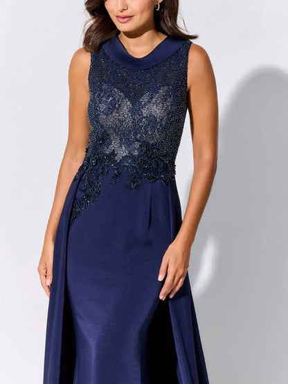 Round Neck Sleeveless Solid Color Maxi Dress