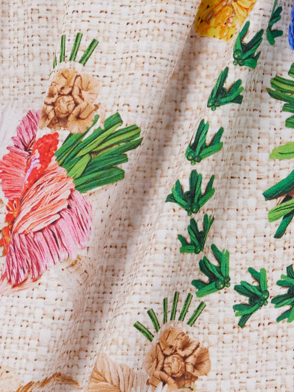 Floral-print Cotton-poplin Midi Dress