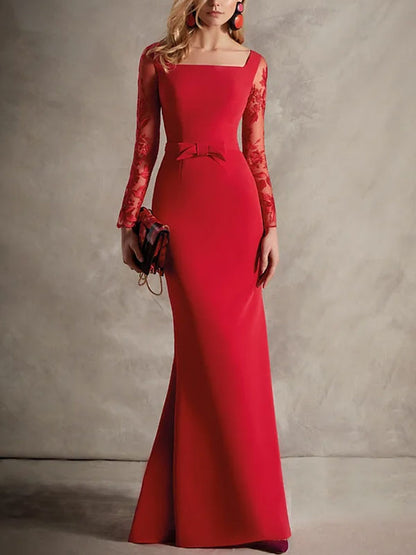 Chiffon Flowing Simple Shawl Women's Evening Dress