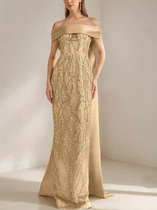 Solid Color Sequined Tube Top Maxi Dress